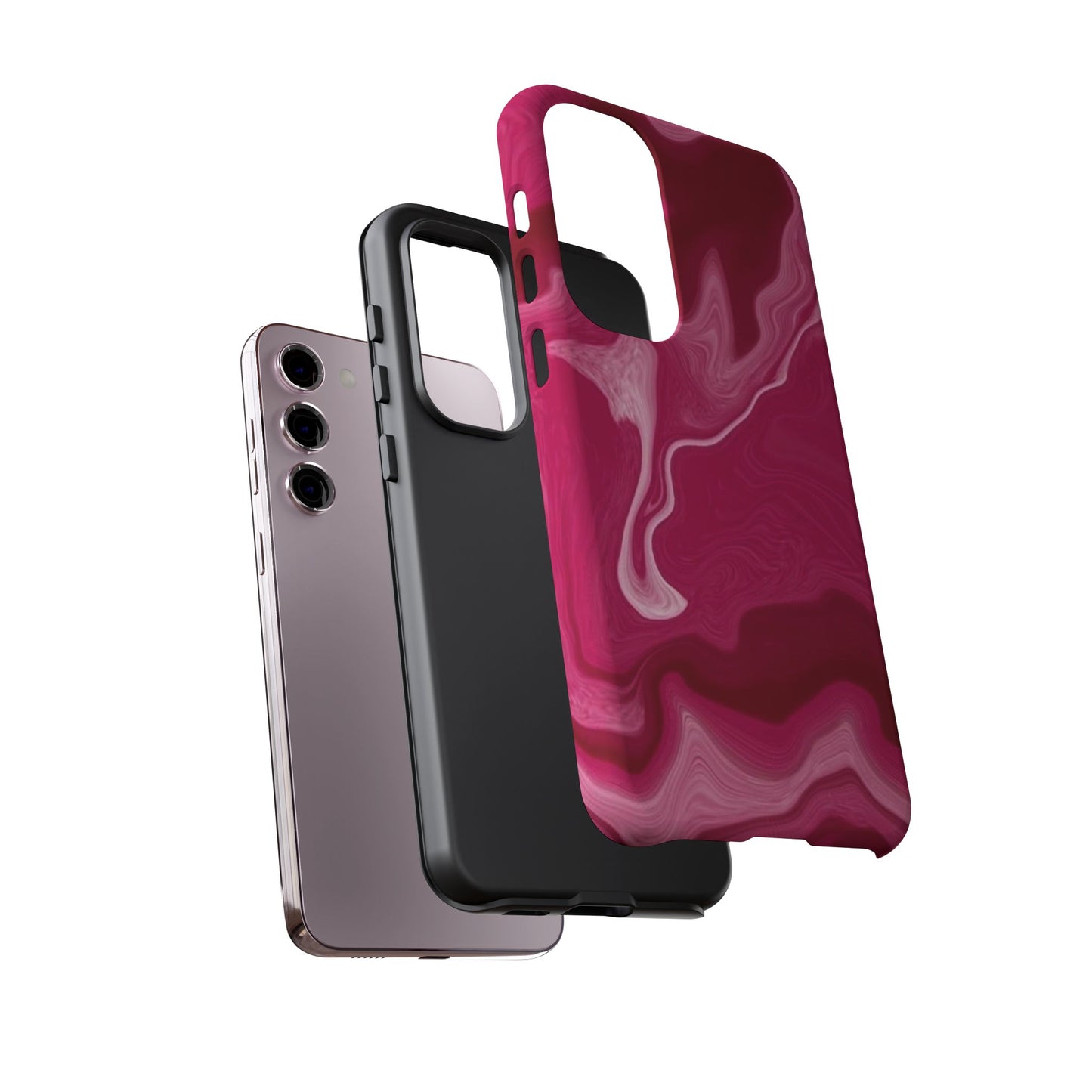 Tough Cases - Pink Marbled Phone Case for Stylish Protection