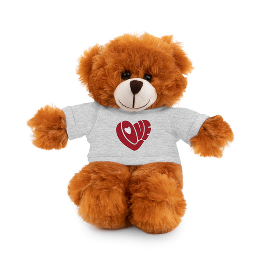 Love Heart Stuffed Animal with Tee - Perfect Gift for Valentine's Day and Special Occasions