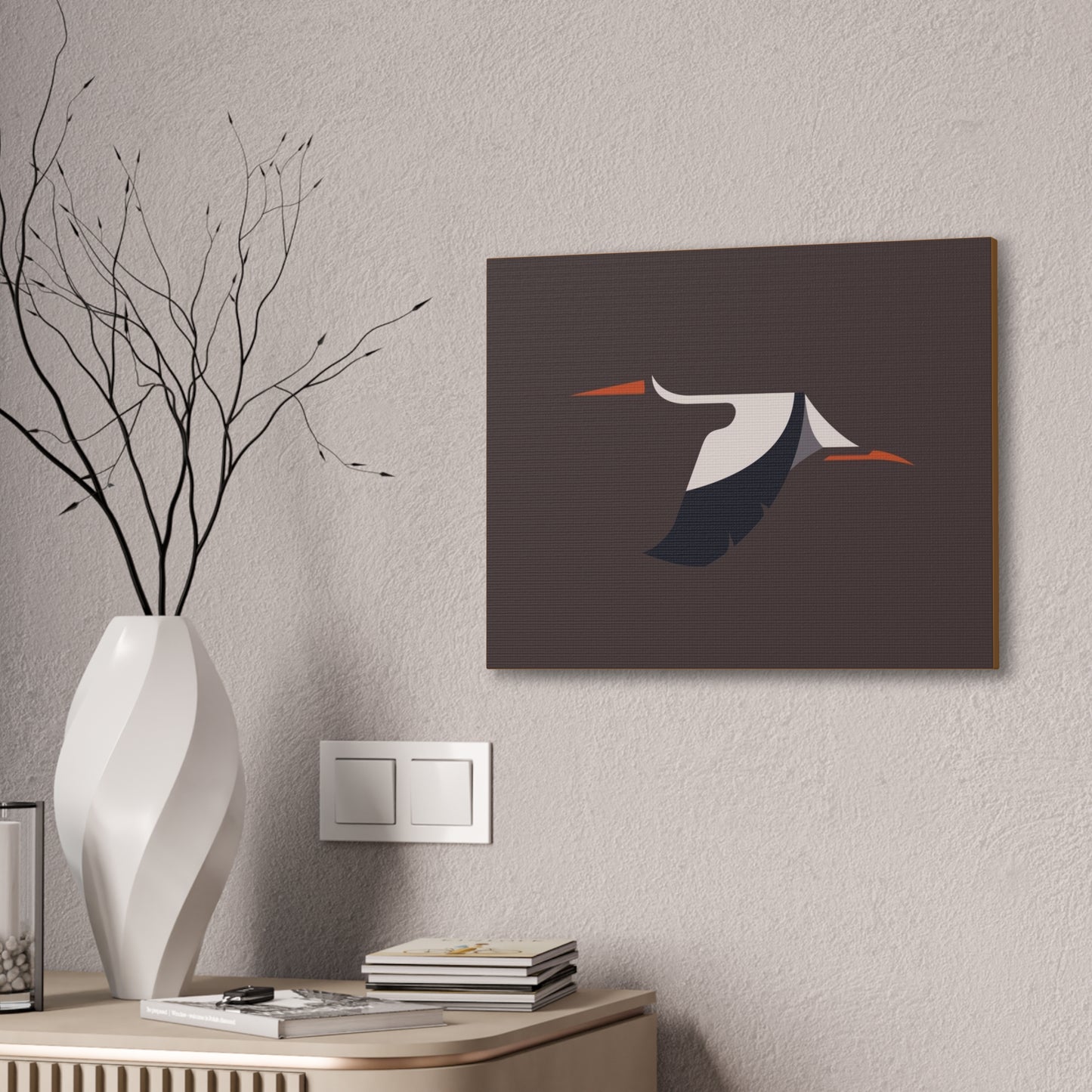 Modern Abstract Bird Canvas Wall Art - 0.75" Depth