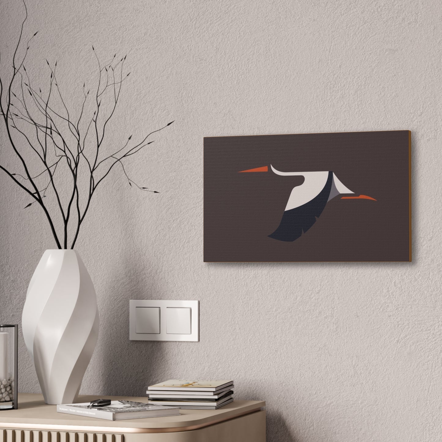 Modern Abstract Bird Canvas Wall Art - 0.75" Depth