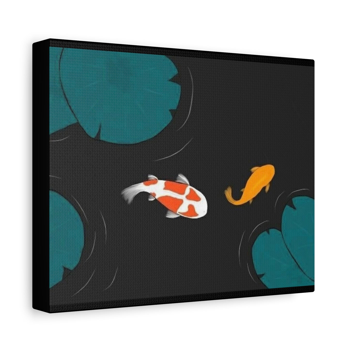 Artistic Koi Fish Canvas Wall Decor - Stretched Matte 1.25"