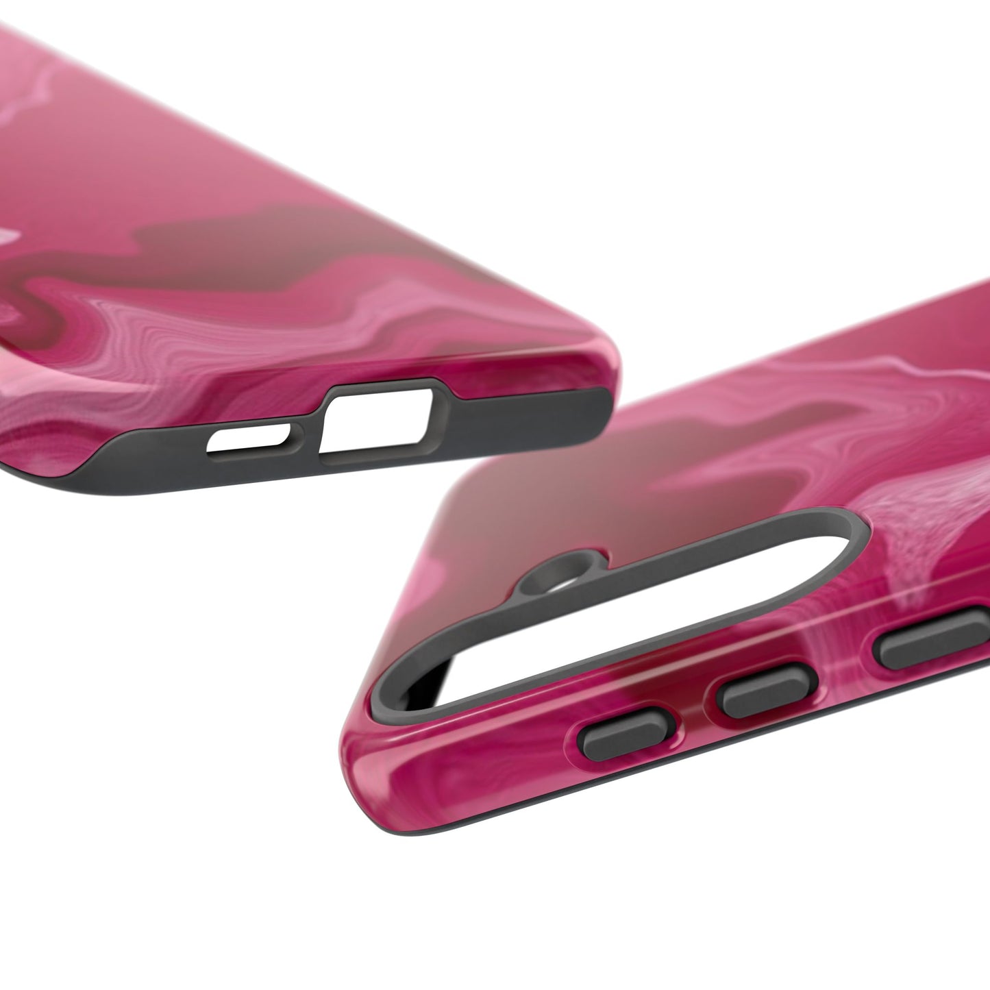 Tough Cases - Pink Marbled Phone Case for Stylish Protection