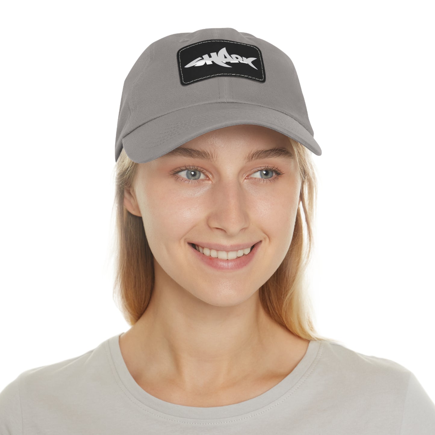 Shark Dad Hat with Leather Patch - Casual Style Cap for Beach Lovers