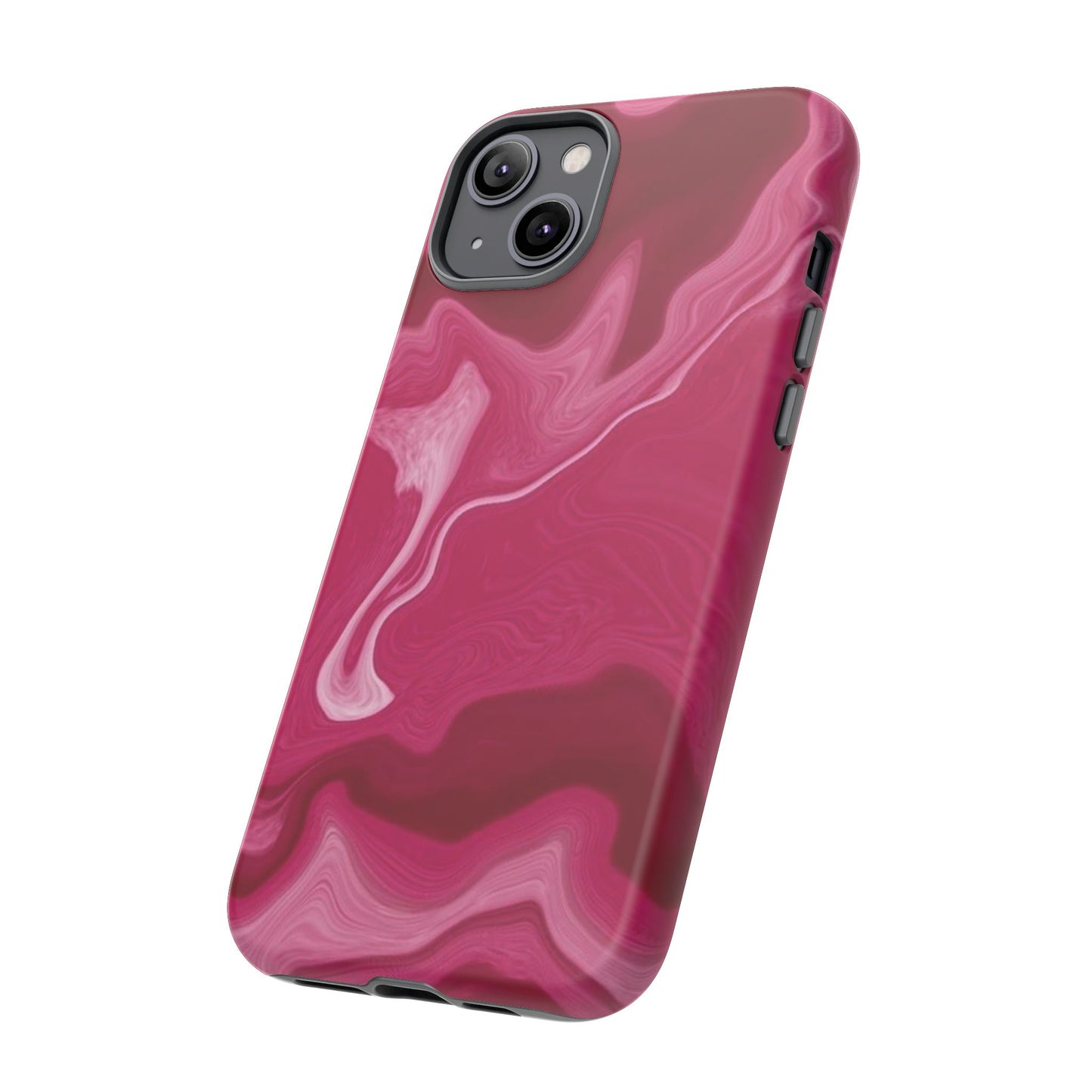 Tough Cases - Pink Marbled Phone Case for Stylish Protection