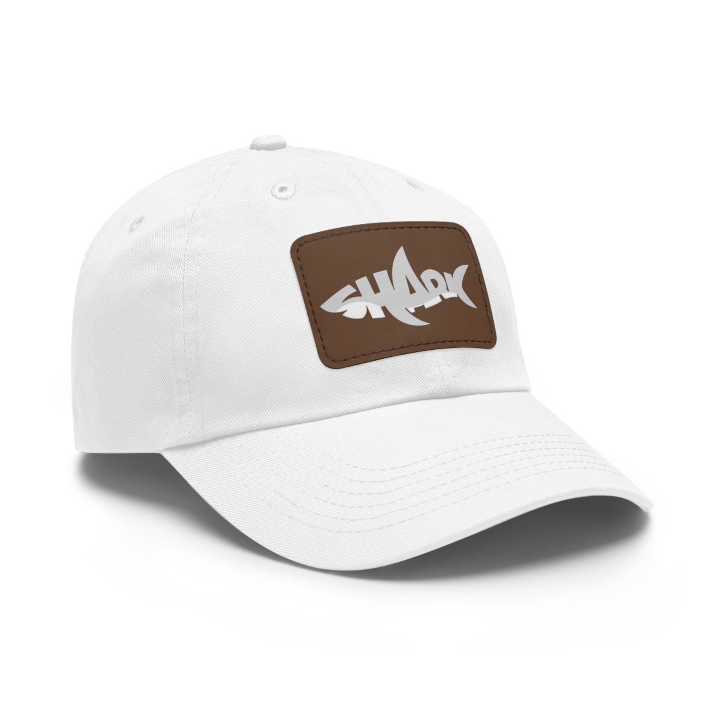 Shark Dad Hat with Leather Patch - Casual Style Cap for Beach Lovers