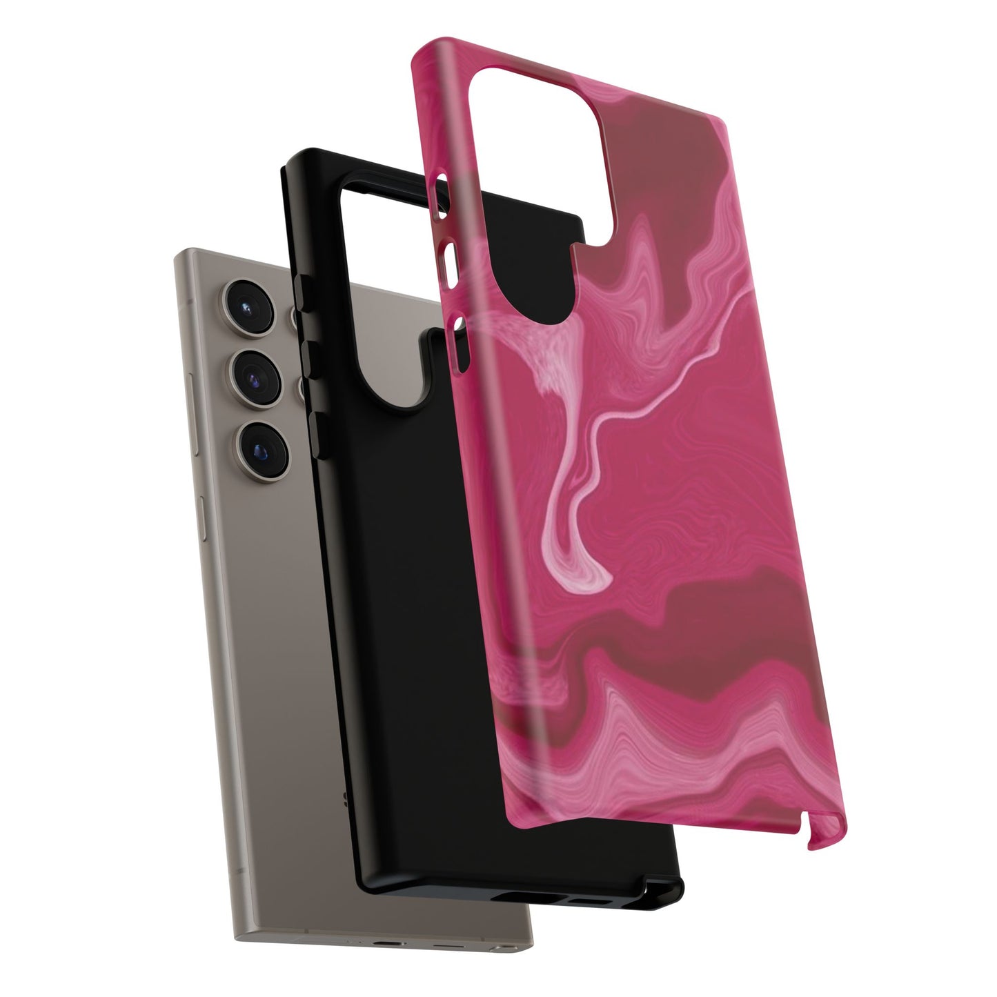 Tough Cases - Pink Marbled Phone Case for Stylish Protection