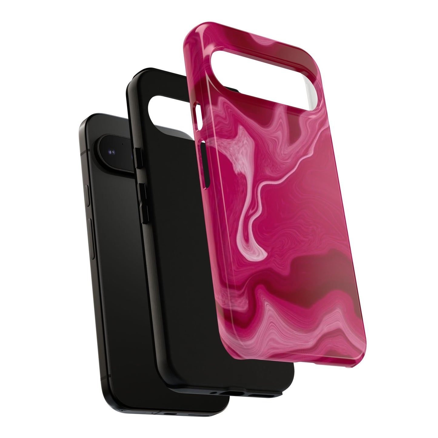 Tough Cases - Pink Marbled Phone Case for Stylish Protection