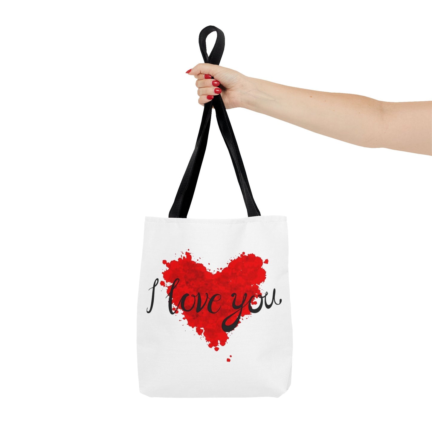 Romantic Heart Tote Bag - 'I Love You' Design