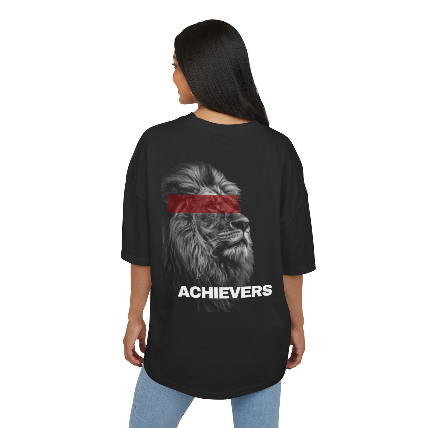 Achievers Unisex Ultra Heavy Cotton Box Tee - Bold Lion Graphic Tee