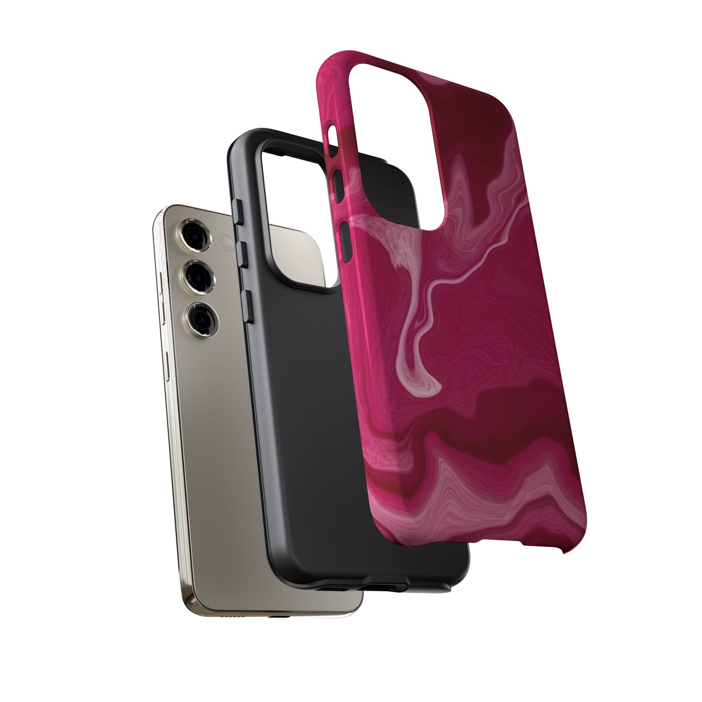 Tough Cases - Pink Marbled Phone Case for Stylish Protection