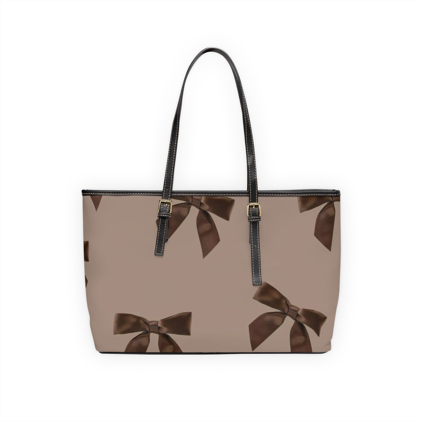 Elegant PU Leather Shoulder Bag with Bow Design