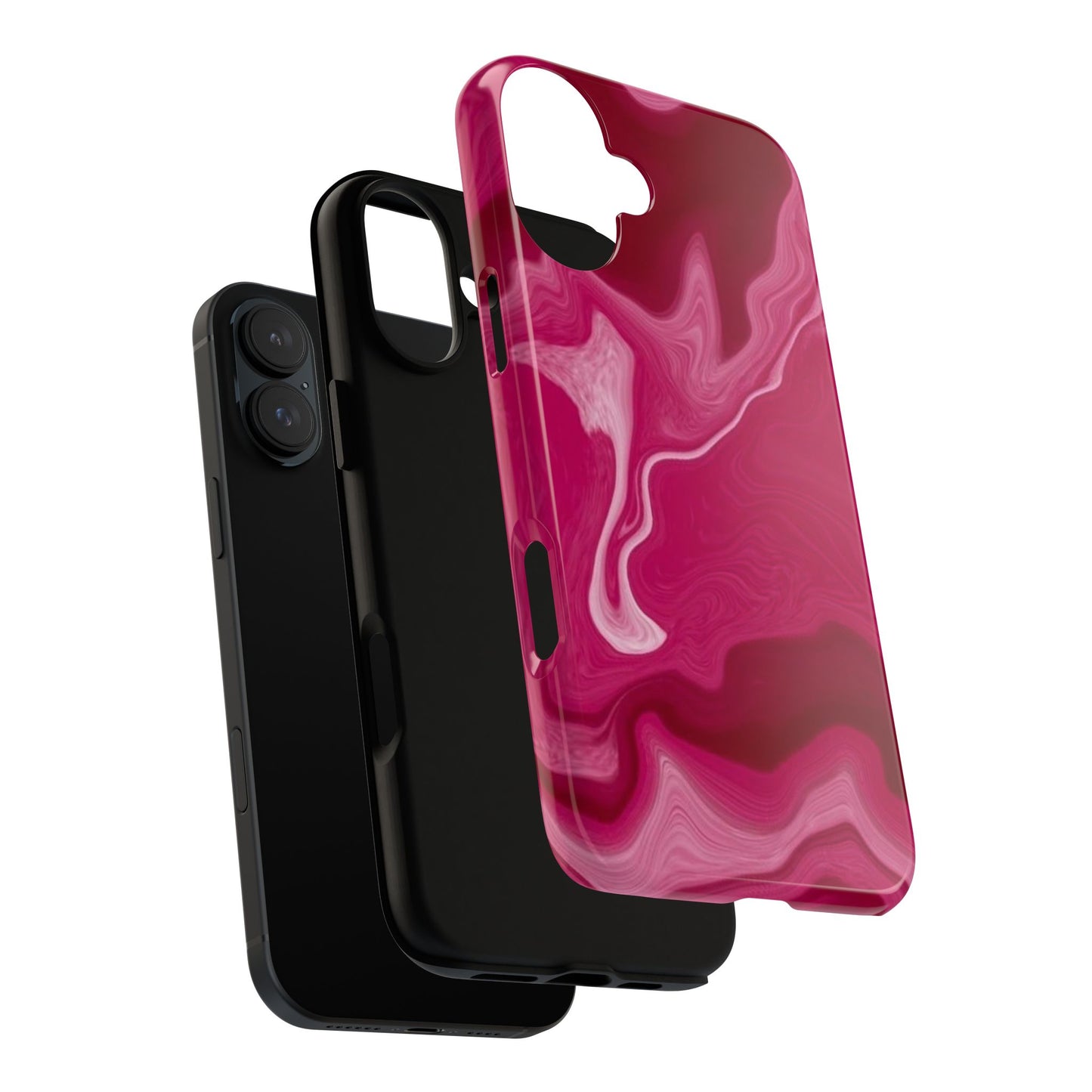 Tough Cases - Pink Marbled Phone Case for Stylish Protection