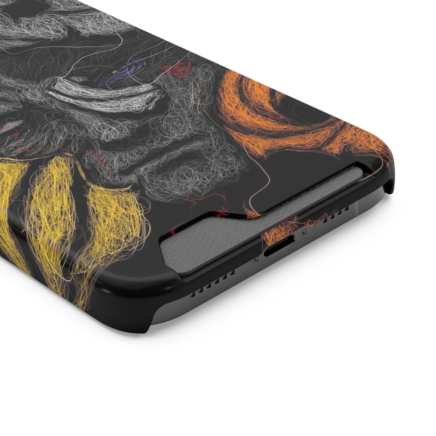 Artistic Phone Case with Card Holder - Unique Design for Creatives