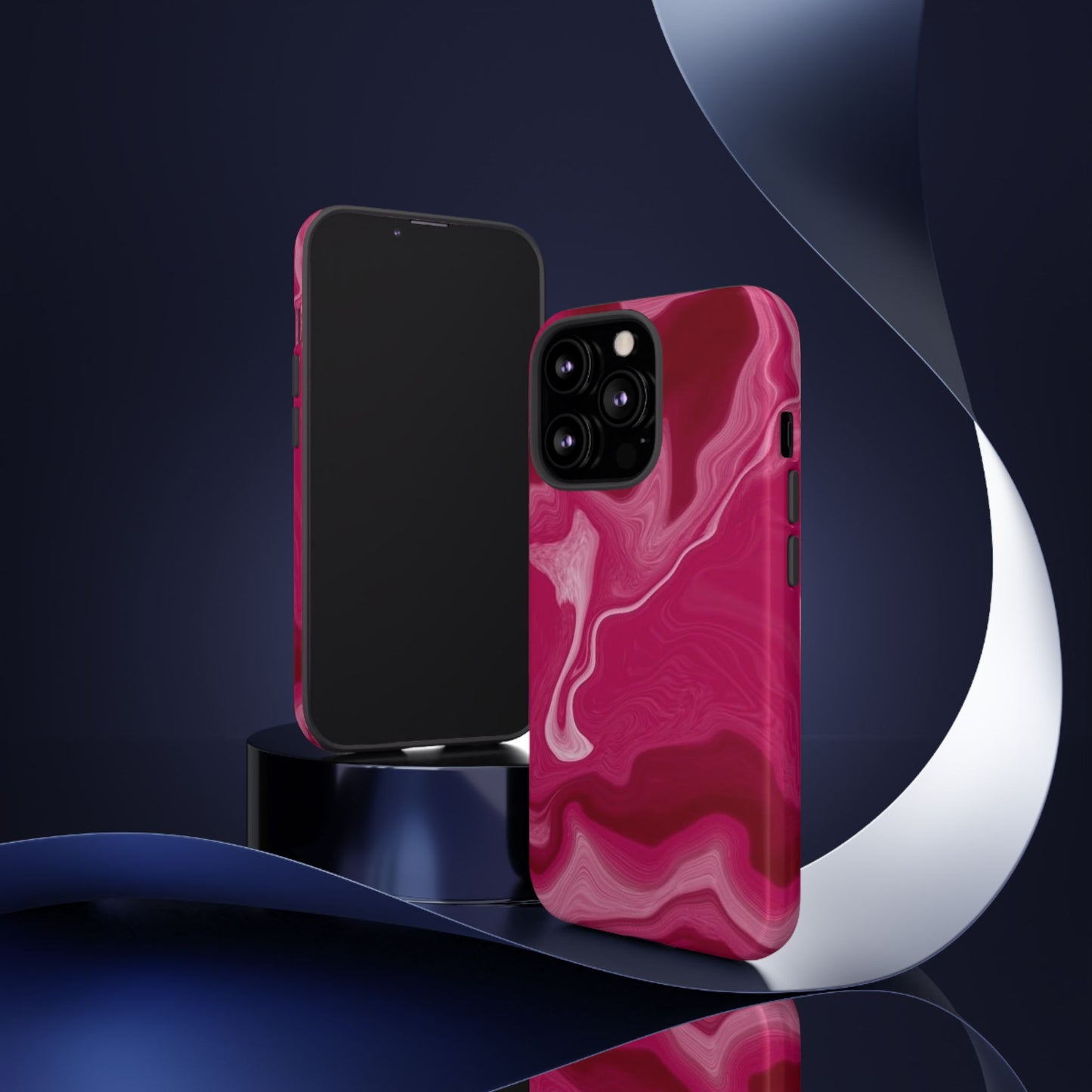 Tough Cases - Pink Marbled Phone Case for Stylish Protection