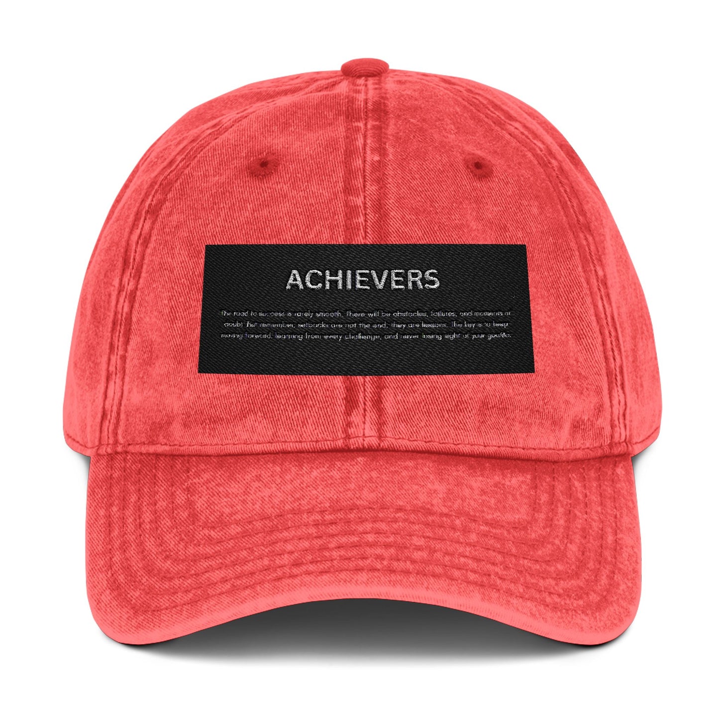 Achievers Vintage Cap - Motivational Embroidered Hat for Everyday Inspiration