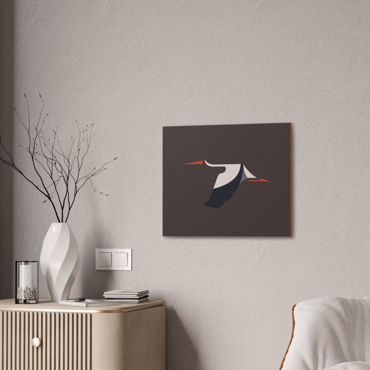 Modern Abstract Bird Canvas Wall Art - 0.75" Depth