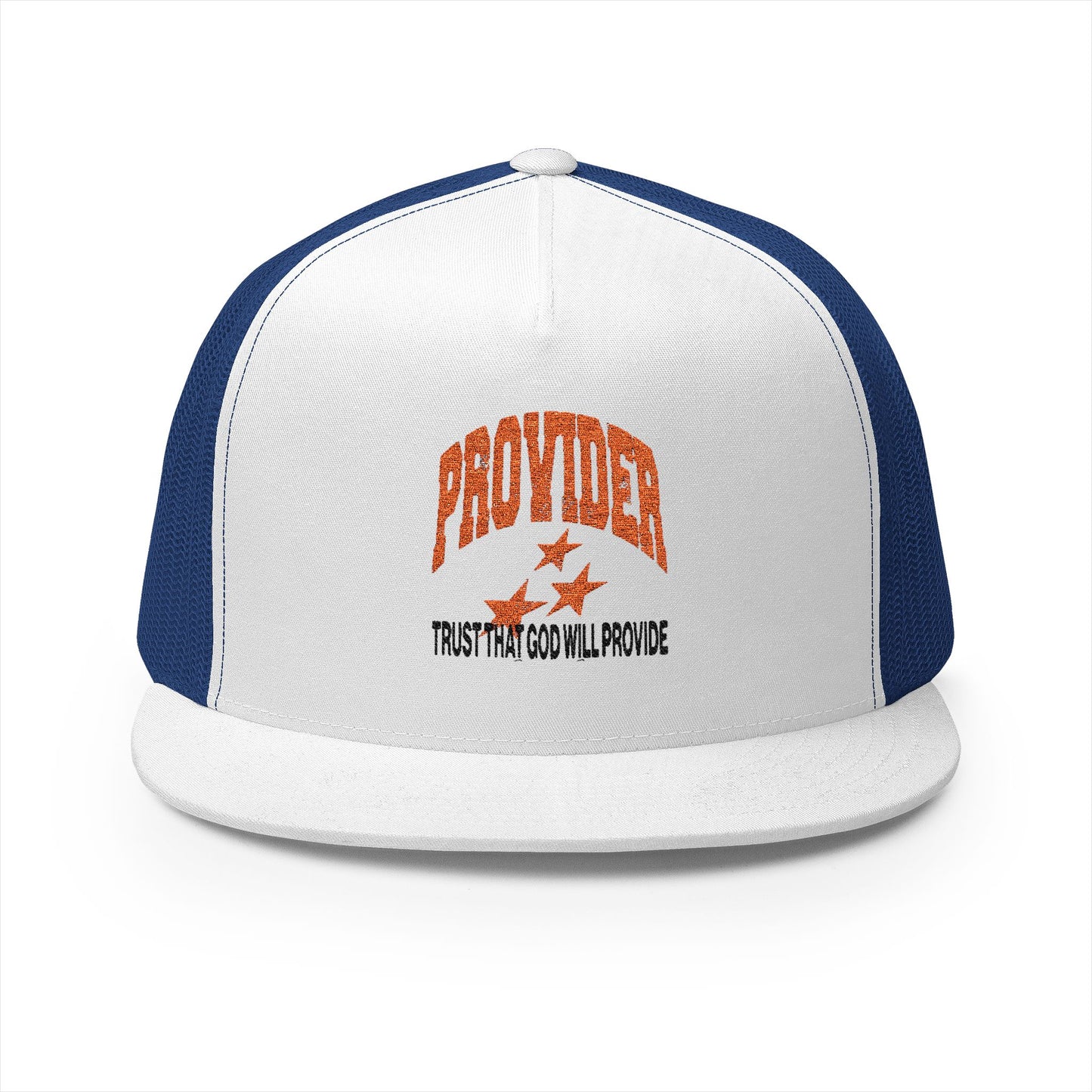 Faith-Inspired 5 Panel Trucker Cap - "Provider" Embroidery