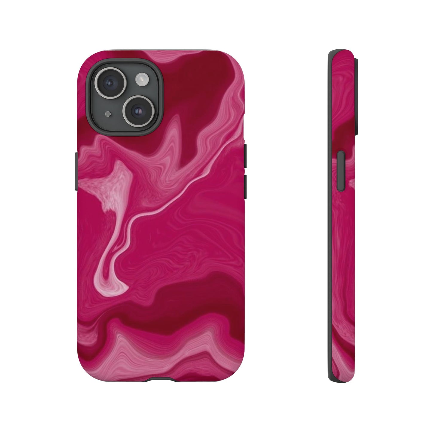 Tough Cases - Pink Marbled Phone Case for Stylish Protection