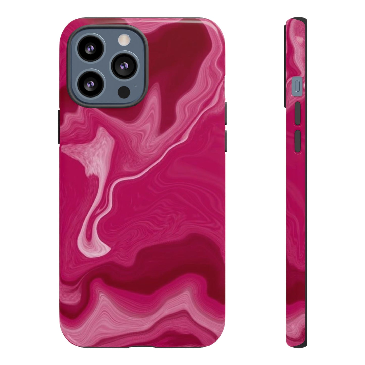 Tough Cases - Pink Marbled Phone Case for Stylish Protection