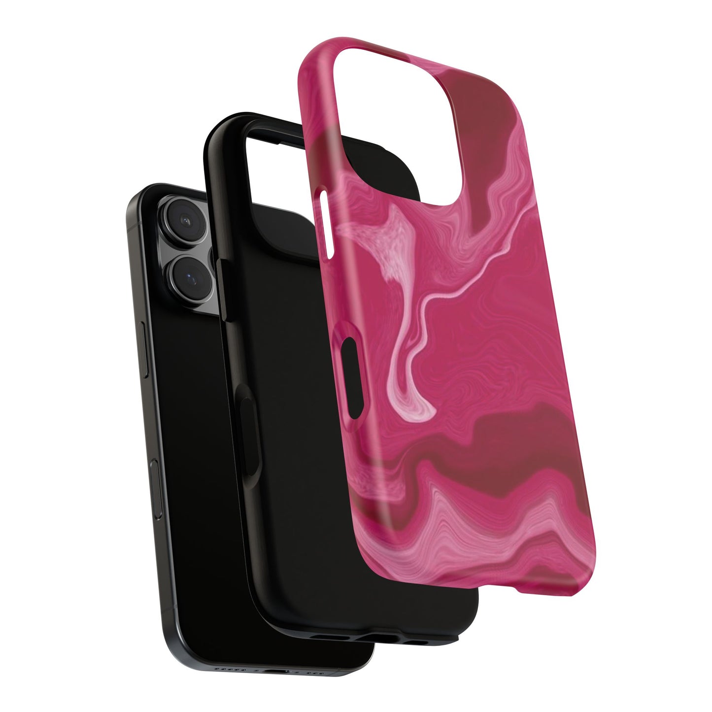 Tough Cases - Pink Marbled Phone Case for Stylish Protection