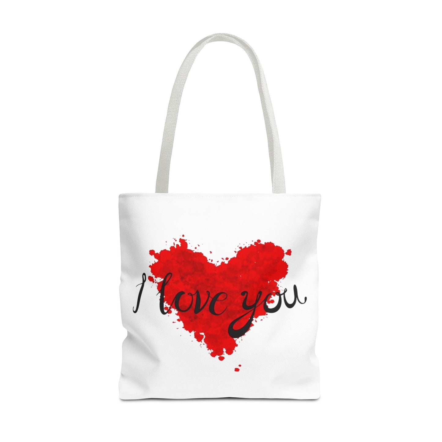 Romantic Heart Tote Bag - 'I Love You' Design