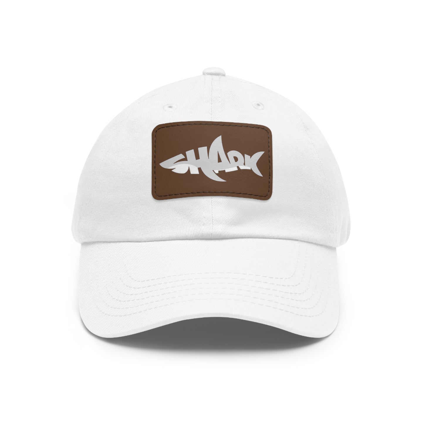 Shark Dad Hat with Leather Patch - Casual Style Cap for Beach Lovers