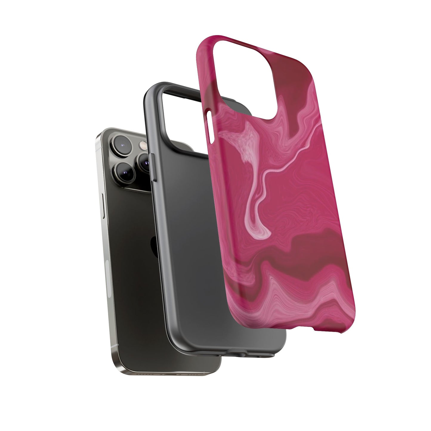 Tough Cases - Pink Marbled Phone Case for Stylish Protection