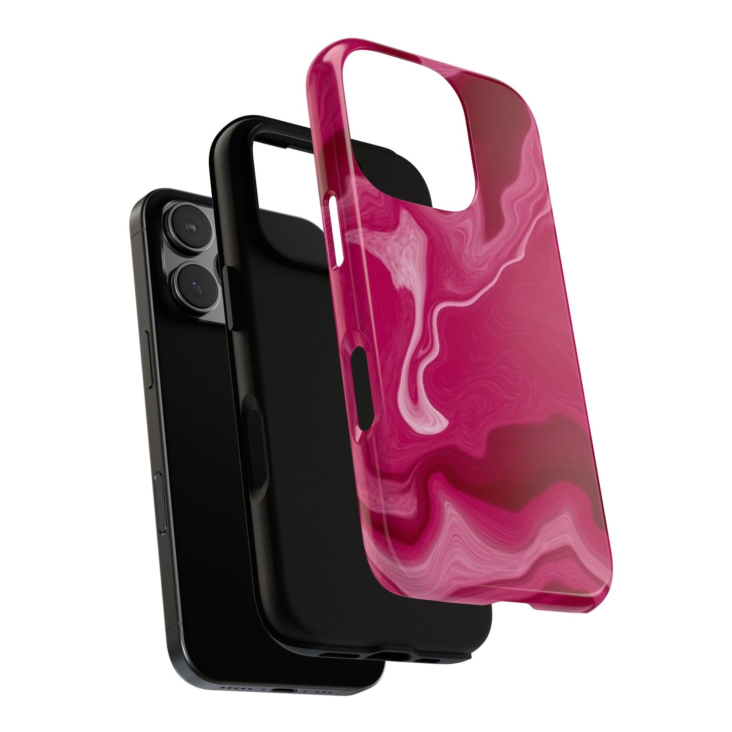 Tough Cases - Pink Marbled Phone Case for Stylish Protection