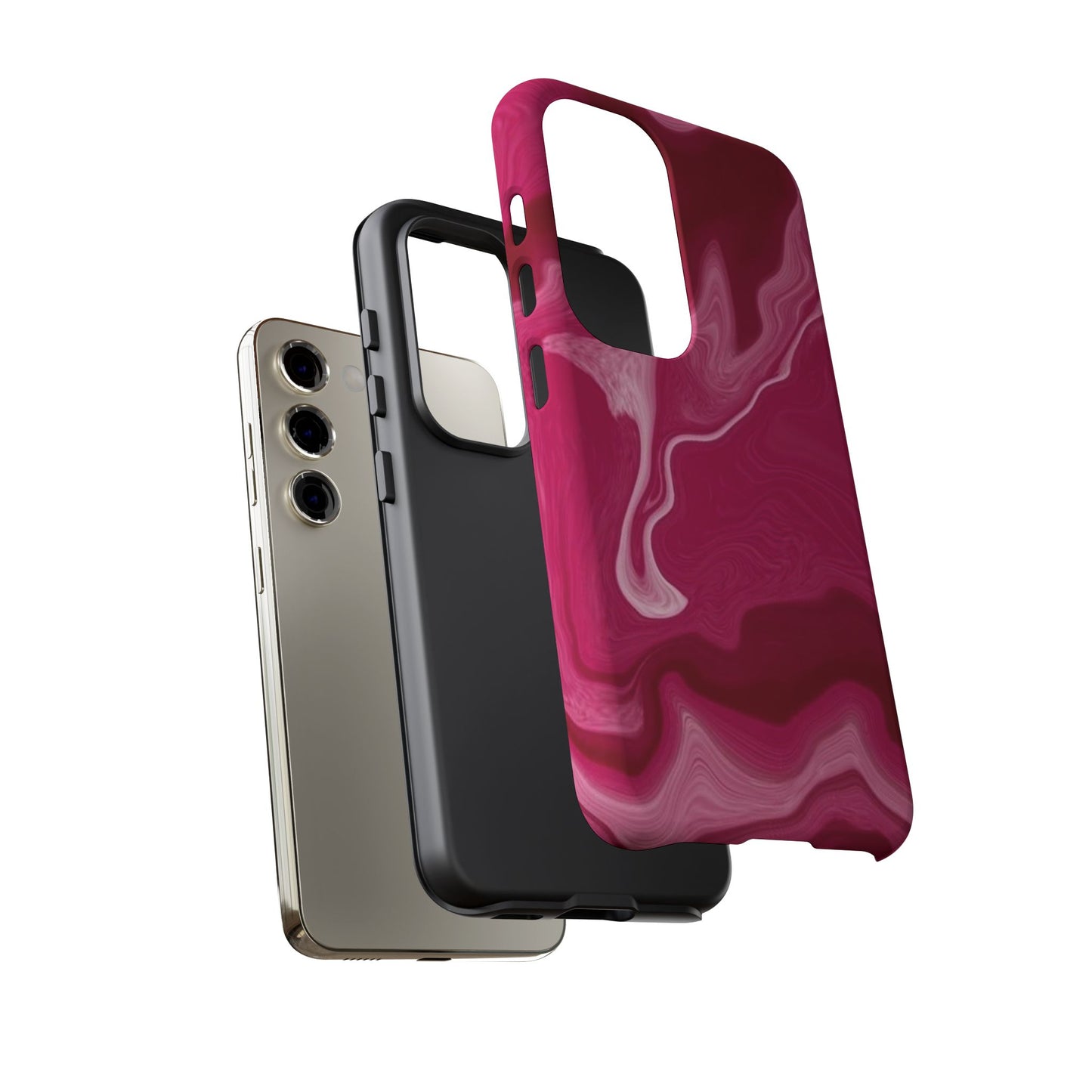 Tough Cases - Pink Marbled Phone Case for Stylish Protection