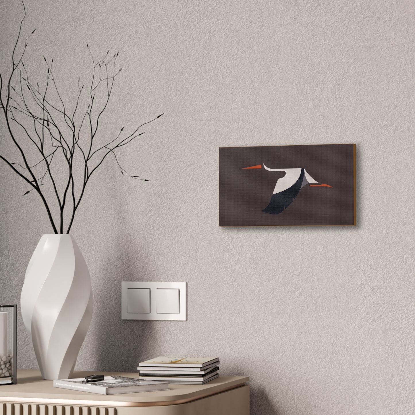 Modern Abstract Bird Canvas Wall Art - 0.75" Depth