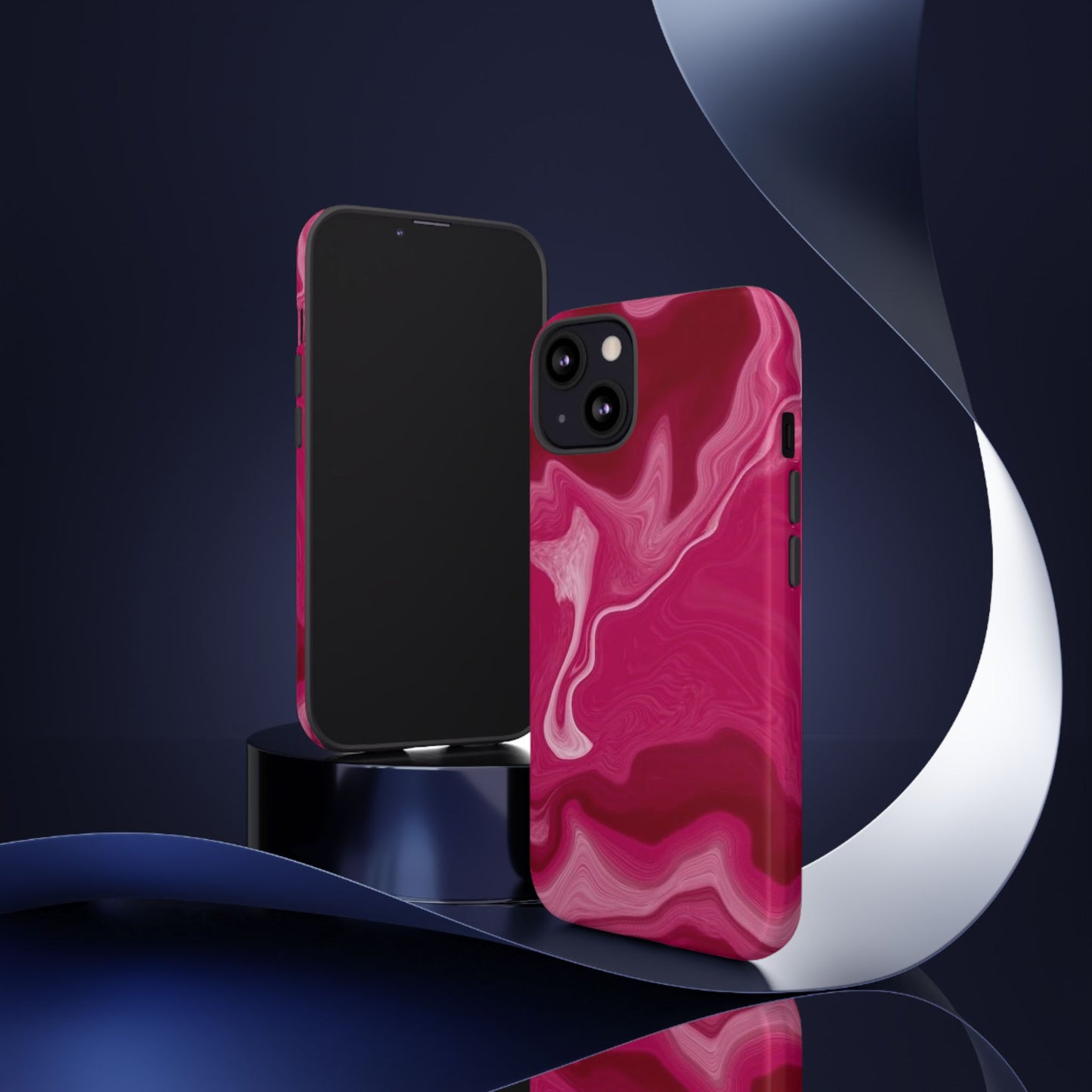 Tough Cases - Pink Marbled Phone Case for Stylish Protection