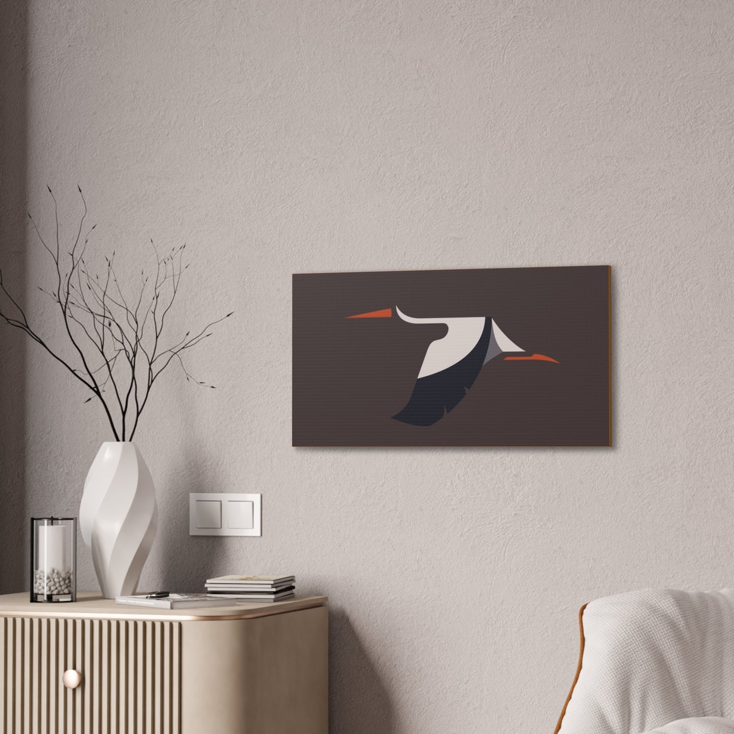 Modern Abstract Bird Canvas Wall Art - 0.75" Depth