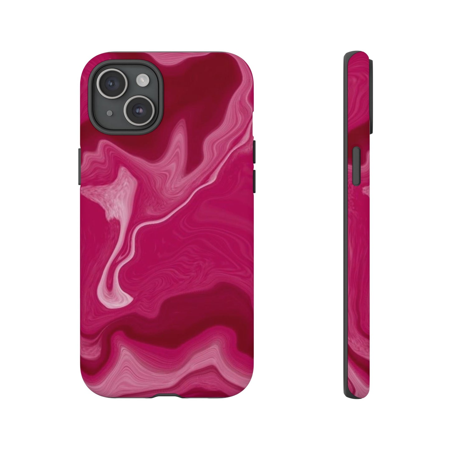 Tough Cases - Pink Marbled Phone Case for Stylish Protection